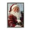 Stupell Industries Rosy Cheeked Santa Smile Floating Frame, design by Petal Prints Design